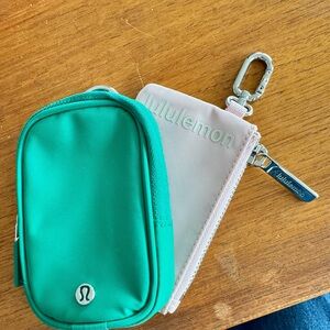 lululemon athletica Green and Pink Key and Card Holder